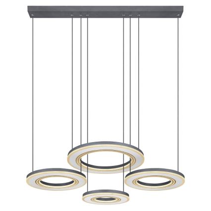 Globo - Светодиодная подвесная люстра с регулированием яркости LED/80W/230V 2700-6000K черный + дистанционное управление