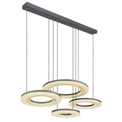 Globo - Светодиодная подвесная люстра с регулированием яркости LED/80W/230V 2700-6000K черный + дистанционное управление