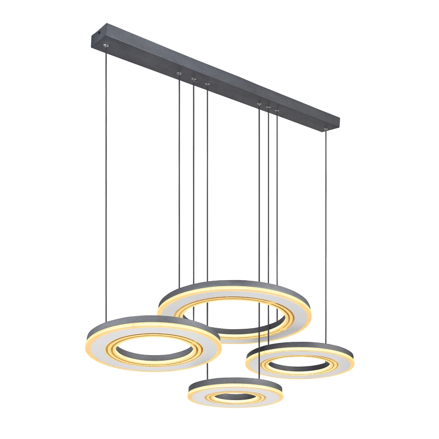Globo - Светодиодная подвесная люстра с регулированием яркости LED/80W/230V 2700-6000K черный + дистанционное управление