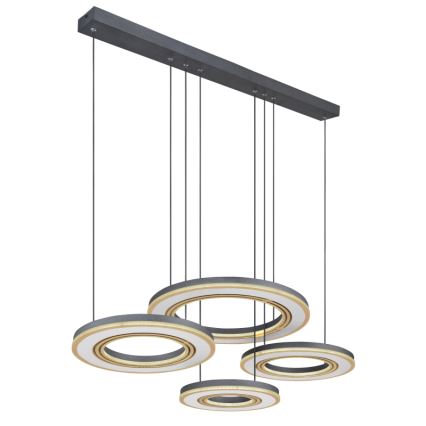 Globo - Светодиодная подвесная люстра с регулированием яркости LED/80W/230V 2700-6000K черный + дистанционное управление