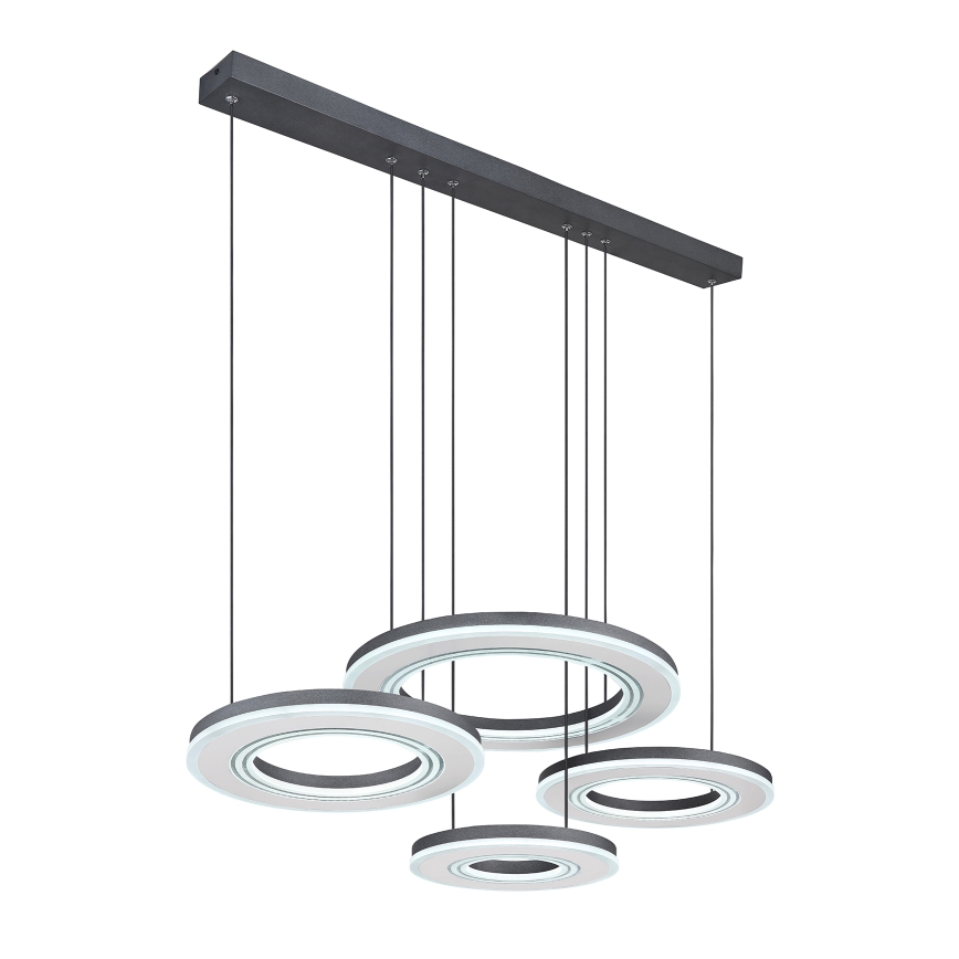 Globo - Светодиодная подвесная люстра с регулированием яркости LED/80W/230V 2700-6000K черный + дистанционное управление