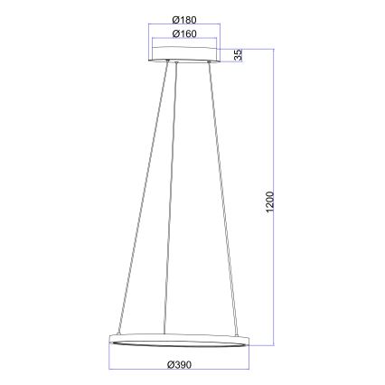 Globo - Светодиодная подвесная люстра LED/19W/230V
