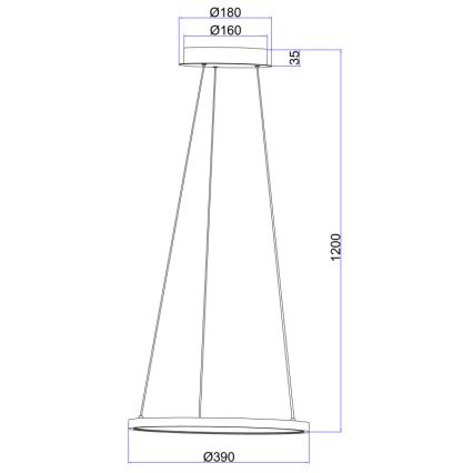 Globo - Светодиодная подвесная люстра LED/19W/230V