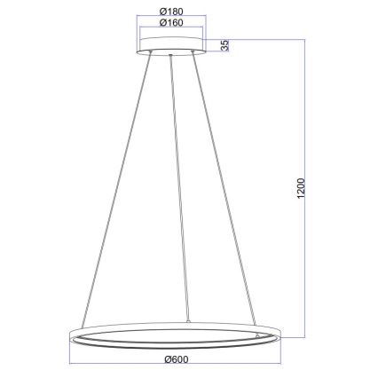 Globo - Підвісна LED люстра LED/29W/230V