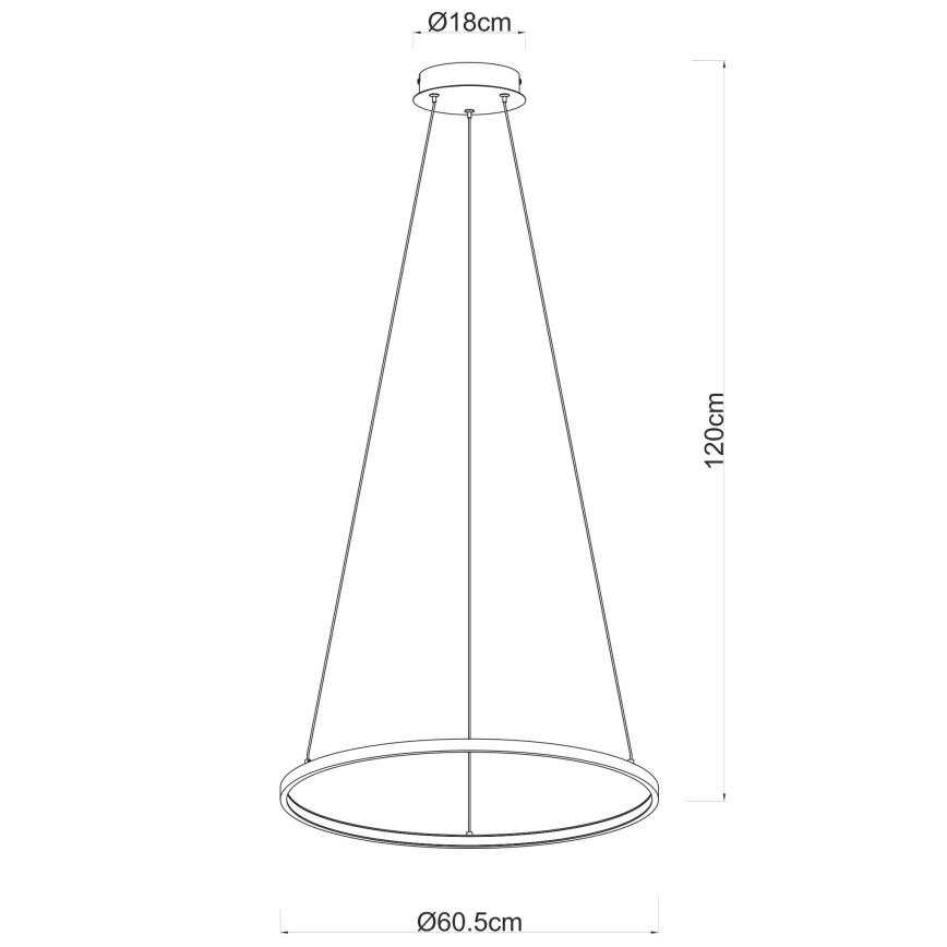 Globo - Светодиодная подвесная люстра LED/29W/230V коричневая