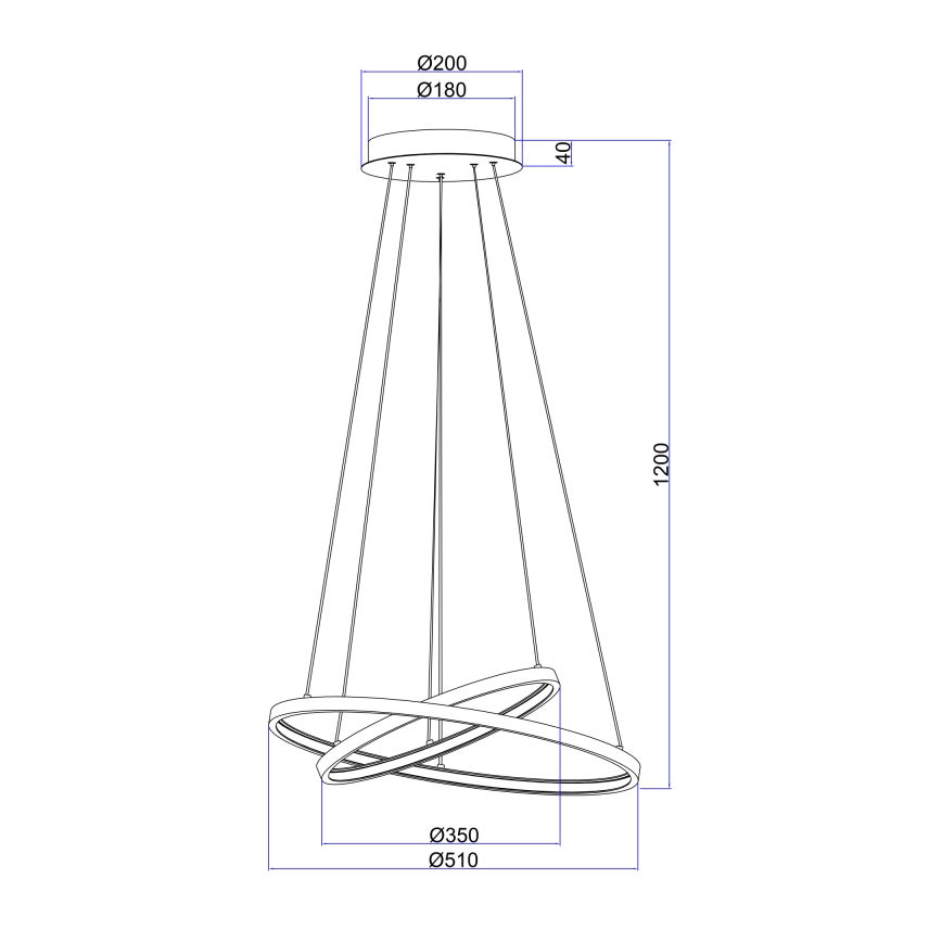 Globo - Светодиодная подвесная люстра с регулированием яркости 2xLED/21W/230V