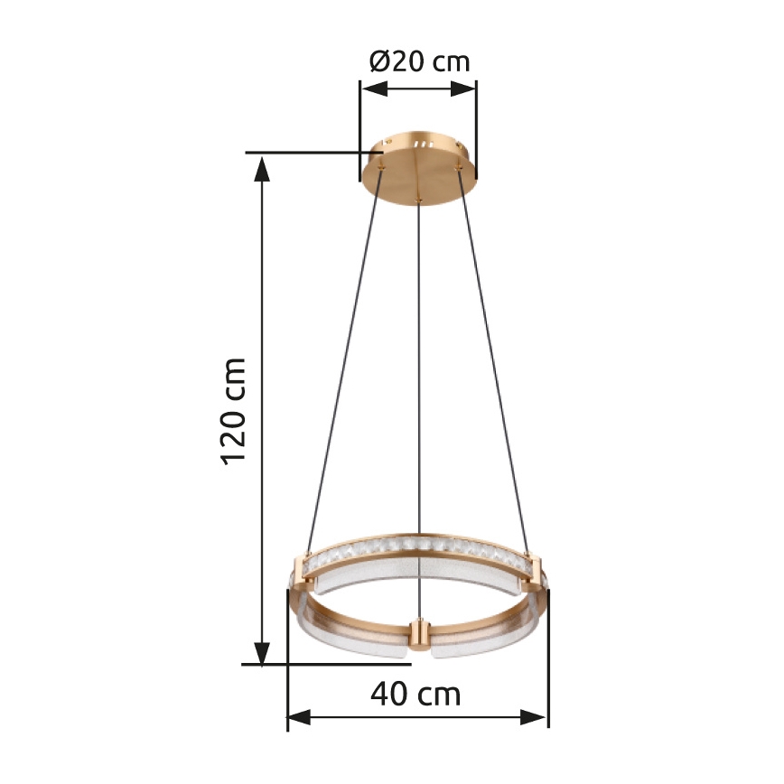 Globo - LED С регулированием яркости хрусталь люстра подвесная LED/36W/230V 2700K-6000K + дистанционное управление