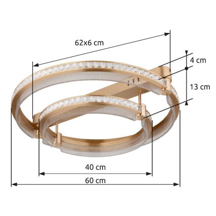 Globo - Світильник стельовий світлодіодний димований LED/78W/230V 2700K-6000K + дистанційне керування