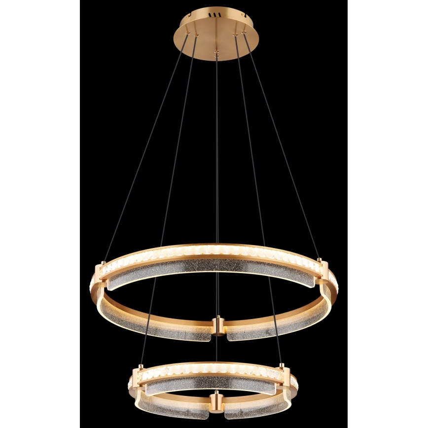 Globo - LED Кришталева підвісна люстра з регулюванням яскравості LED/78W/230V 2700K-6000K + пульт дистанційного керування