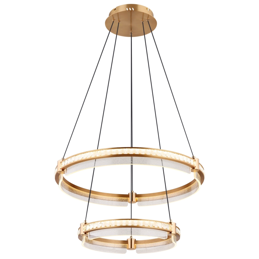 Globo - LED Кришталева підвісна люстра з регулюванням яскравості LED/78W/230V 2700K-6000K + пульт дистанційного керування