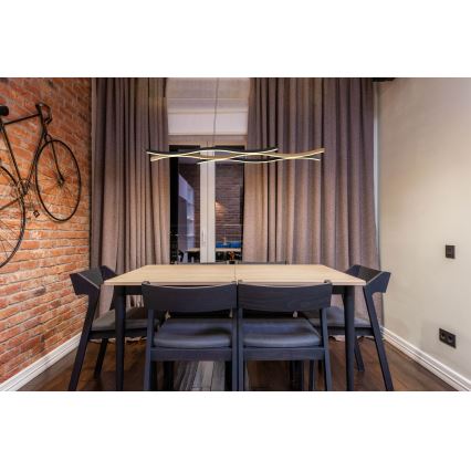 Globo - Світлодіодна підвісна люстра LED/35W/230V чорний/коричневий