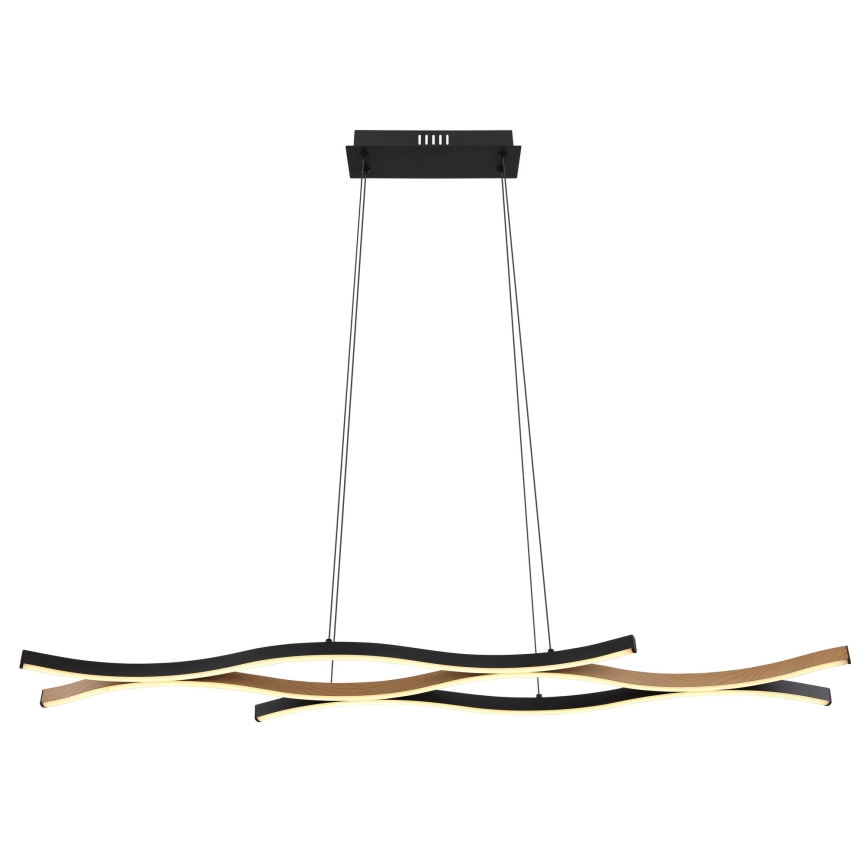 Globo - Світлодіодна підвісна люстра LED/35W/230V чорний/коричневий