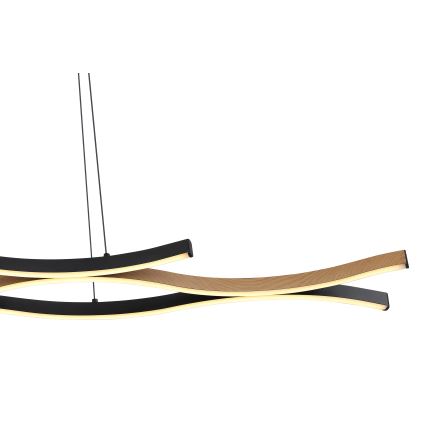 Globo - Світлодіодна підвісна люстра LED/35W/230V чорний/коричневий