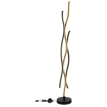 Globo - Світлодіодний торшер LED/28W/230V 3000K чорний/золотий