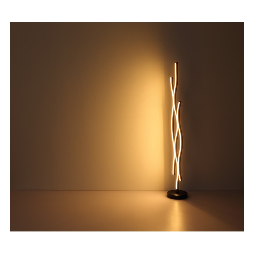 Globo - Світлодіодний торшер LED/28W/230V 3000K чорний/золотий