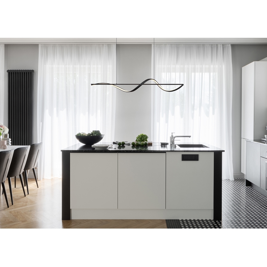 Globo - Світлодіодна підвісна люстра LED/24W/230V 3000K чорний