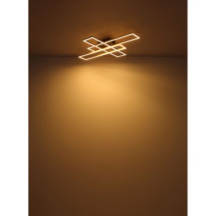 Globo - Светодиодный потолочный светильник LED/30W/230V 3000K 60x80 см черный/золотистый
