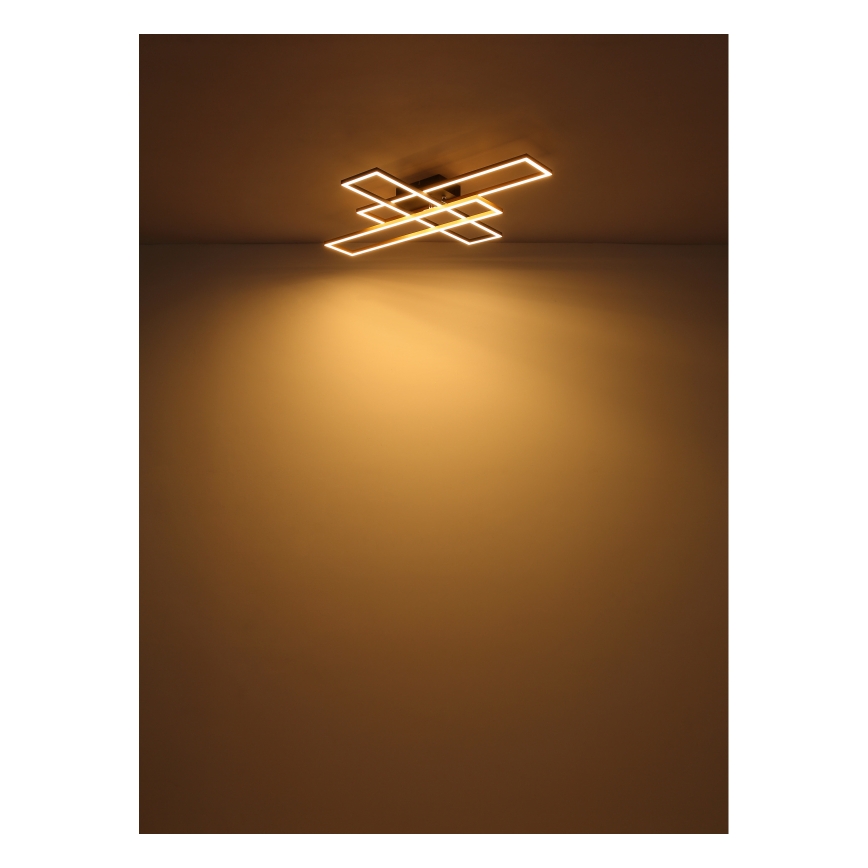 Globo - Светодиодный потолочный светильник LED/30W/230V 3000K 60x80 см черный/золотистый
