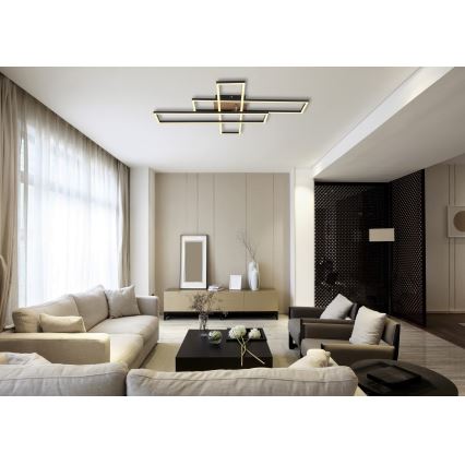 Globo - Стельовий LED світильник LED/40W/230V 3000K 60x80 см чорний