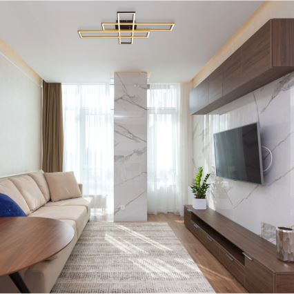 Globo - Стельовий LED світильник LED/40W/230V 3000K 60x80 см чорний/золотий