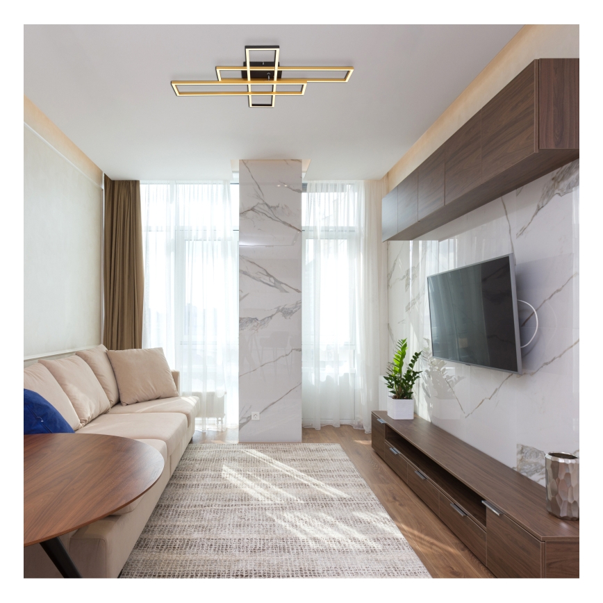 Globo - Стельовий LED світильник LED/40W/230V 3000K 60x80 см чорний/золотий