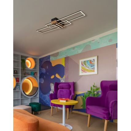 Globo - Светодиодный потолочный светильник LED/40W/230V 3000K 25x100 см черный