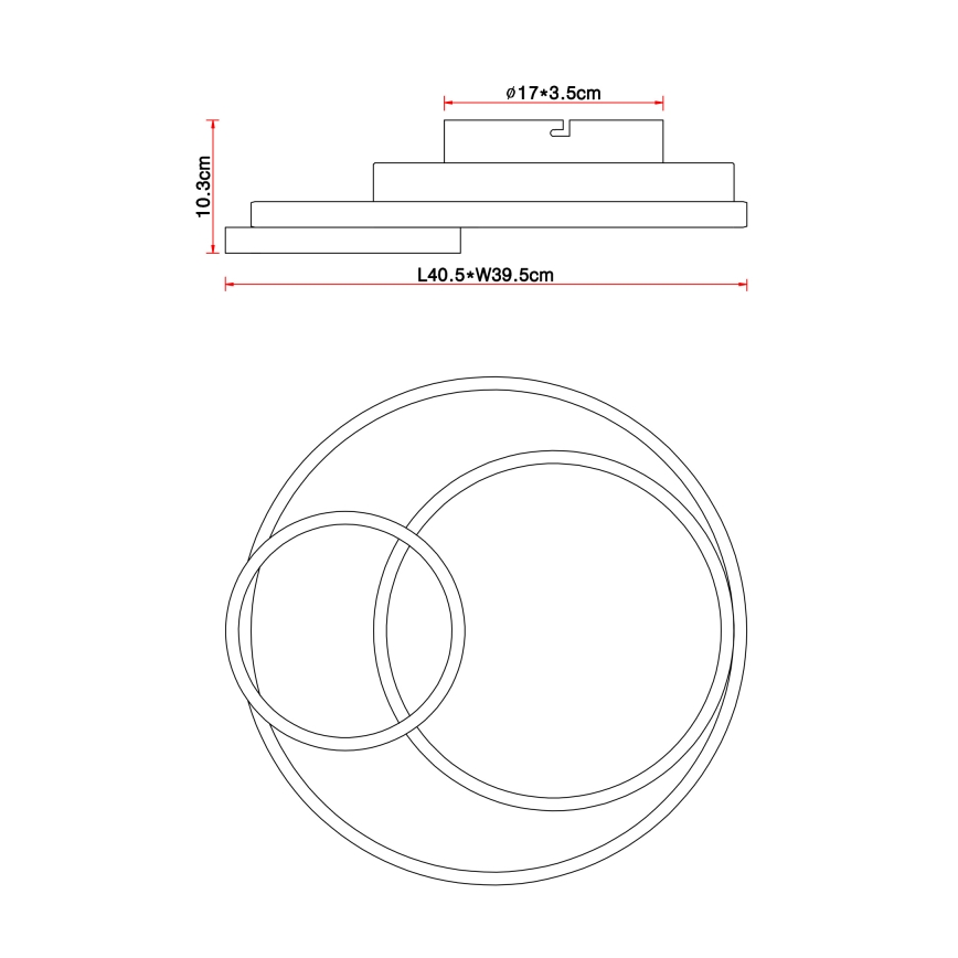 Globo - Стельовий LED світильник LED/36W/230V