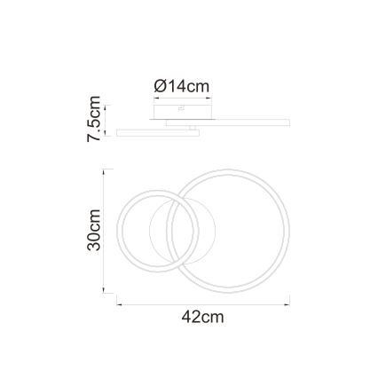Globo - Світлодіодна пристельова люстра LED/18W/230V