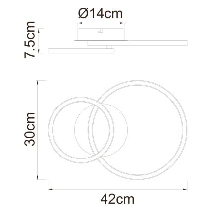 Globo - Светодиодная поверхностно-монтируемая люстра LED/18W/230V