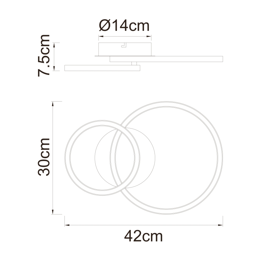 Globo - Світлодіодна пристельова люстра LED/18W/230V