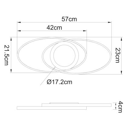 Globo - Світлодіодний стельовий світильник LED/24W/230V