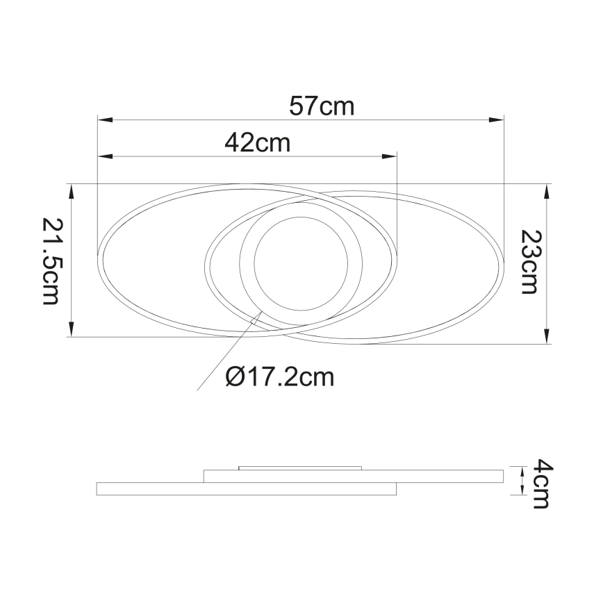 Globo - Світлодіодний стельовий світильник LED/24W/230V