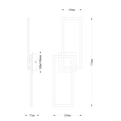 Globo - Встроенная припотолочная люстра с регулированием яркости LED/24W/230V 2700-6000K + дистанционное управление