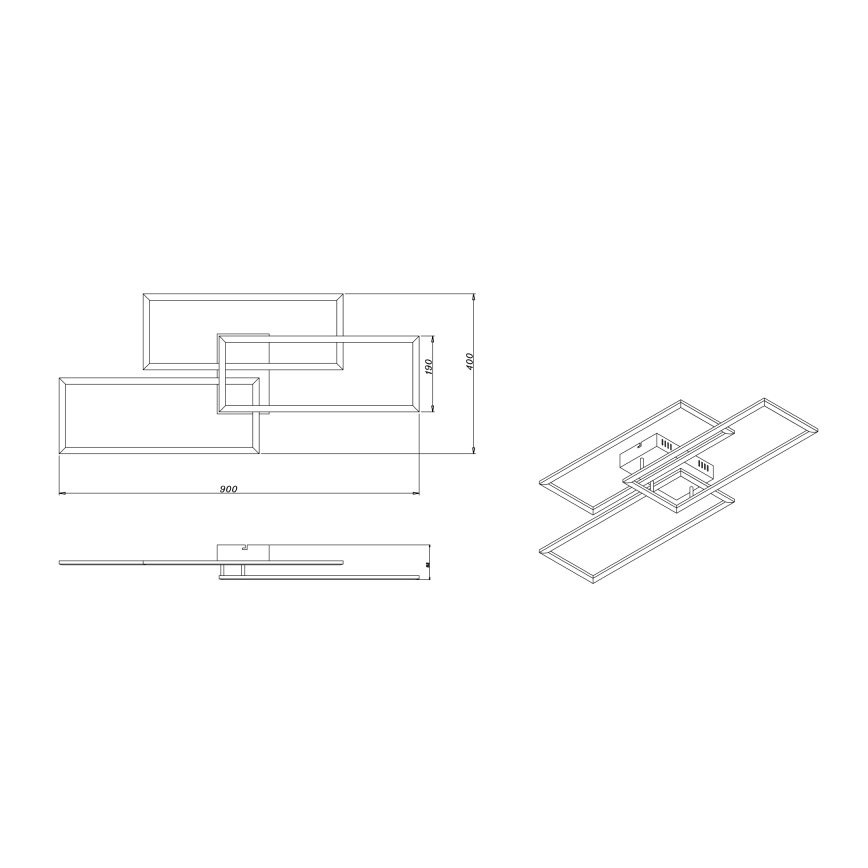 Globo - Пристельова LED люстра з регулюванням яскравості LED/58W/230V 3000-6000K + пульт дистанційного керування