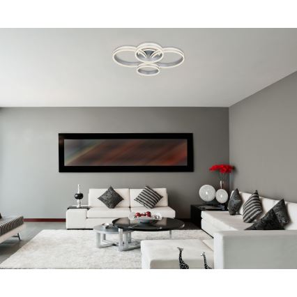 Globo - Светодиодный потолочный светильник с регулированием яркости LED/90W/230V 2700-6000K 68x85 см + дистанционное управление