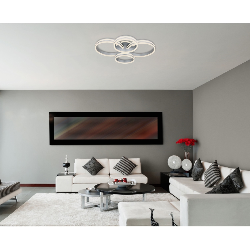Globo - Светодиодный потолочный светильник с регулированием яркости LED/90W/230V 2700-6000K 68x85 см + дистанционное управление