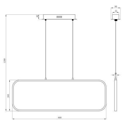 Globo - Светодиодная люстра на тросе LED/24W/230V