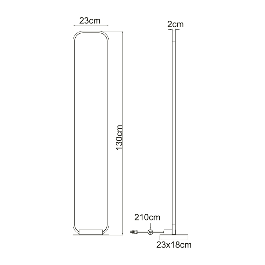 Globo - Светодиодный торшер LED/24W/230V