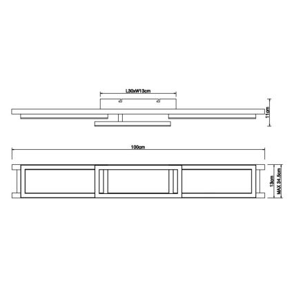 Globo - Светодиодный потолочный светильник с регулированием яркости LED/30W/230V 2700-6500K + дистанционное управление