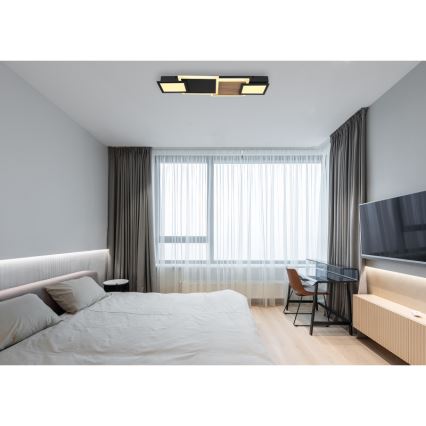 Globo 67279-30 - LED стельовий світильник CAROLINE LED/30 Вт/230 В 25x71,5 см бежевий/чорний