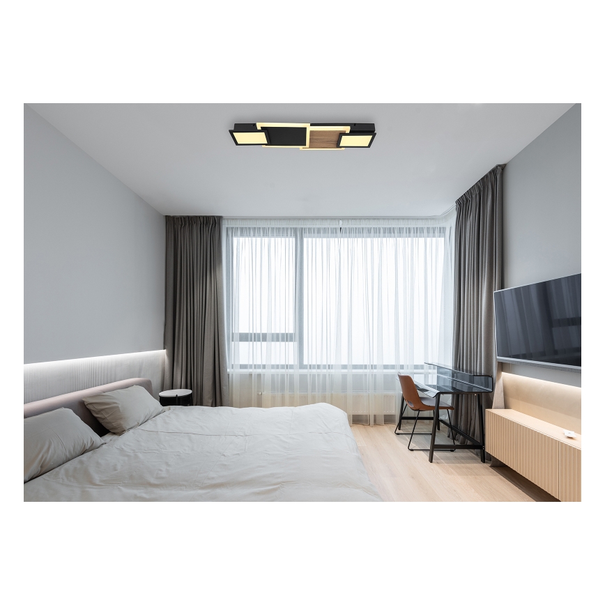 Globo 67279-30 - LED стельовий світильник CAROLINE LED/30 Вт/230 В 25x71,5 см бежевий/чорний