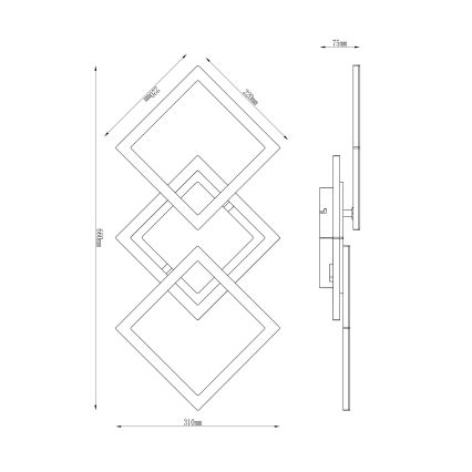 Globo - Светодиодная припотолочная люстра LED/30W/230V