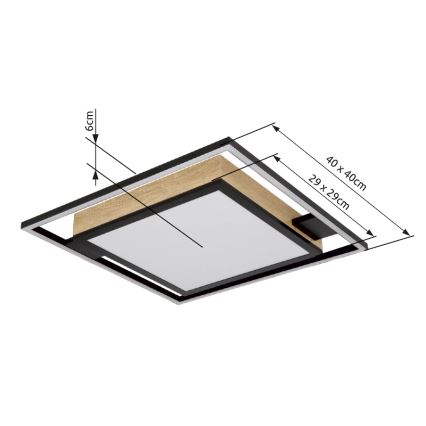 Globo - Светодиодный потолочный светильник с регулированием яркости LED/40W/230V 2700-6500K + дистанционное управление