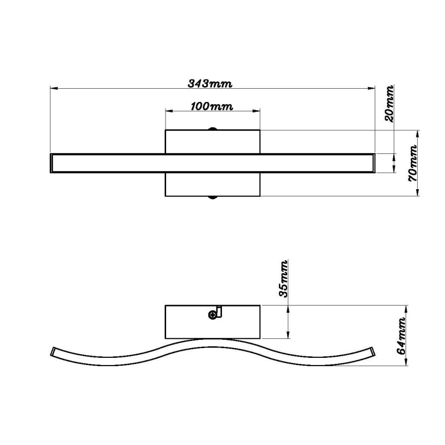 Globo - Пристельова LED люстра LED/6W/230V 3000K чорний