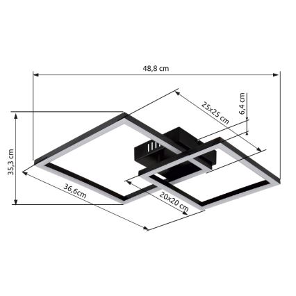 Globo - Стельовий LED світильник LED/20W/230V 3000K
