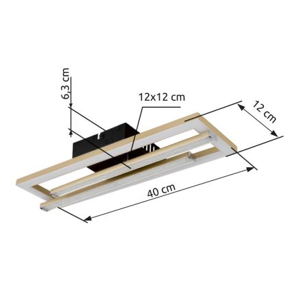 Globo - Стельовий LED світильник LED/24W/230V 4000K золотий