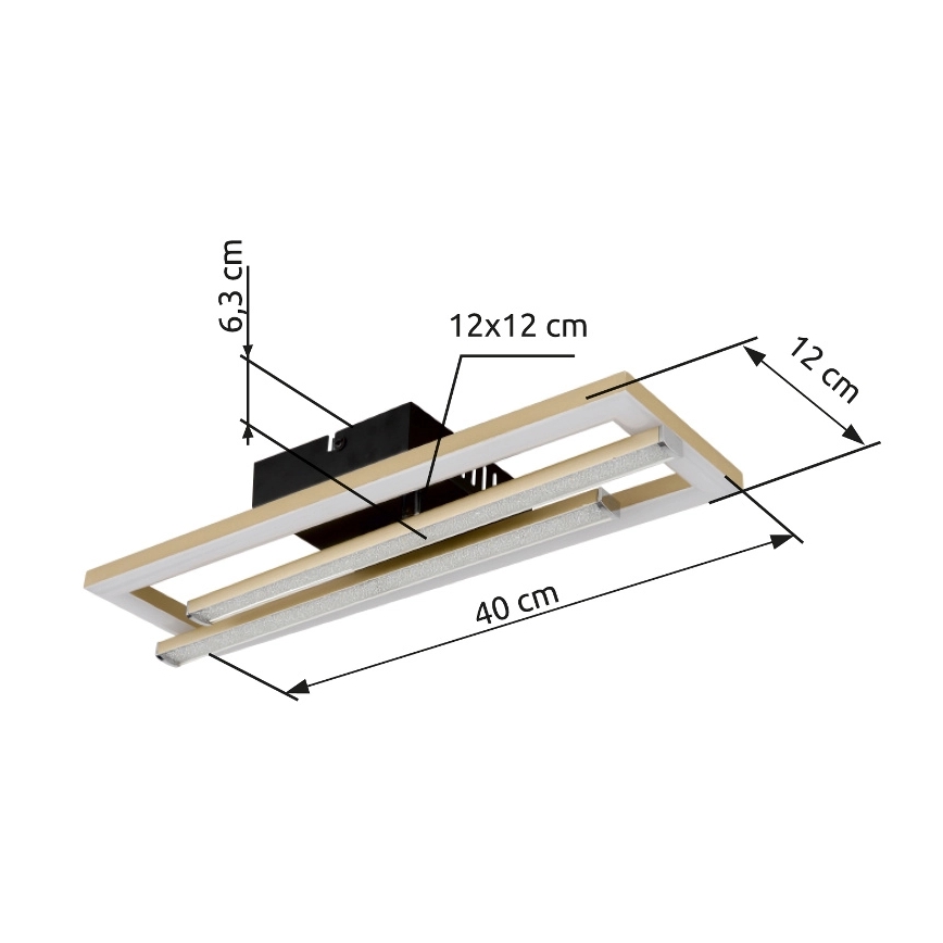 Globo - Стельовий LED світильник LED/24W/230V 4000K золотий
