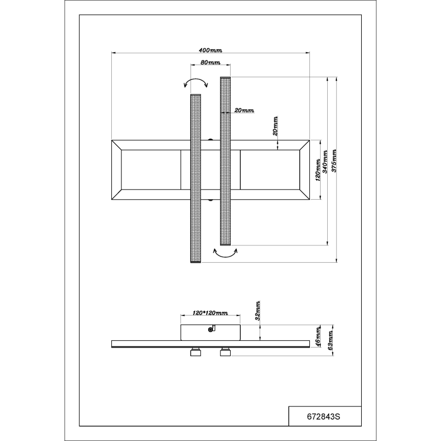 Globo - Светодиодный потолочный светильник LED/24W/230V 4000K черный