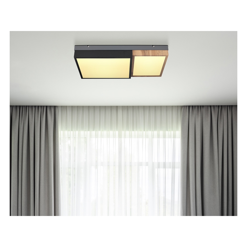 Globo 67286-30 - LED стельовий світильник GUNDI LED/30W/230V 35x65 cm коричневий/чорний