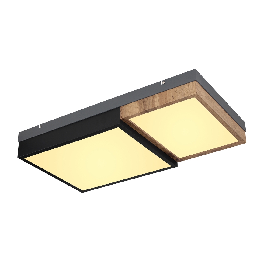 Globo 67286-30 - LED стельовий світильник GUNDI LED/30W/230V 35x65 cm коричневий/чорний